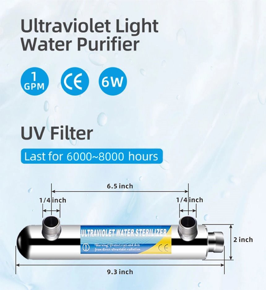 UV light water sterilizer UV light water sterilizer
